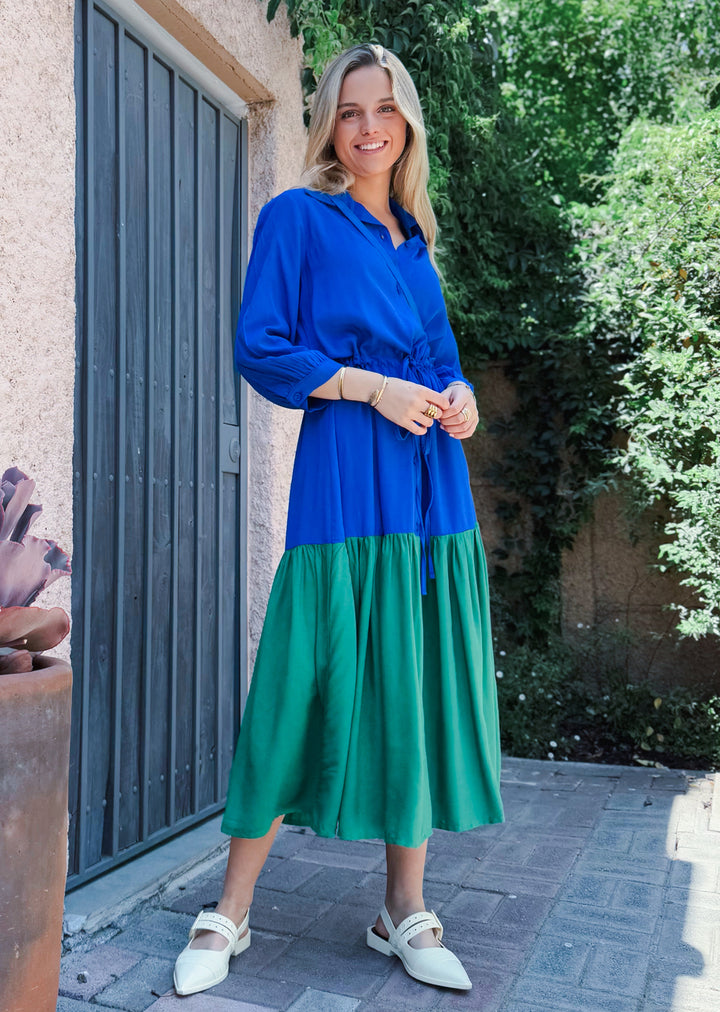 Camisero Pilar  | Bicolor- Azul y verde