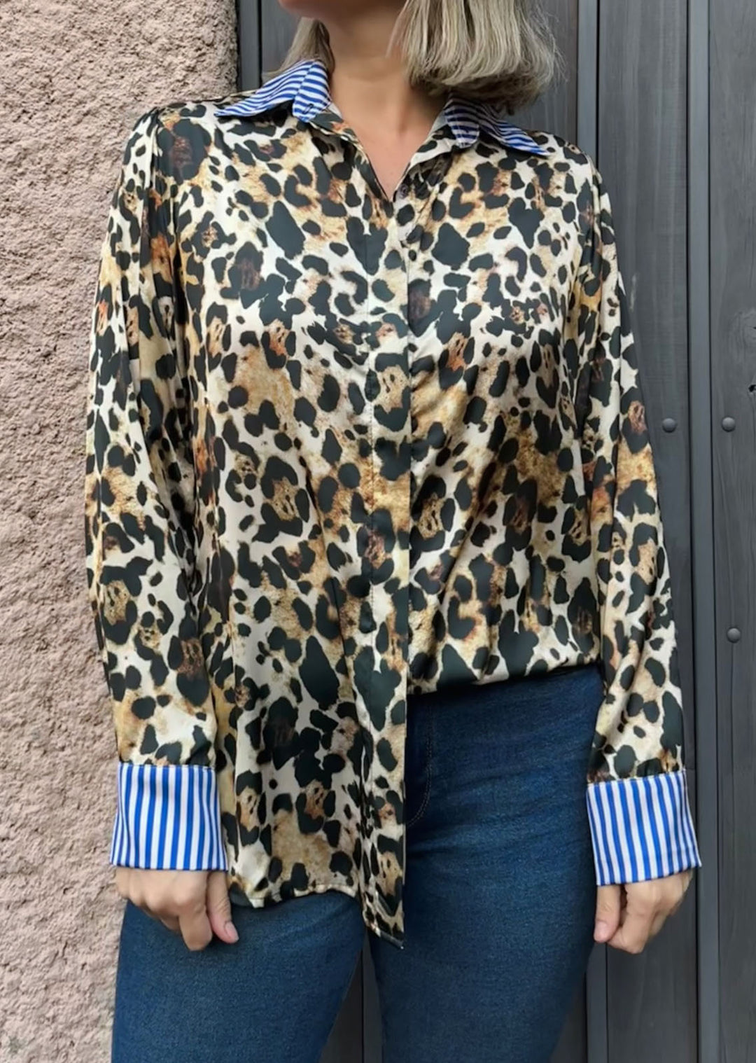 Blusa Bernarda | Leopardo, líneas