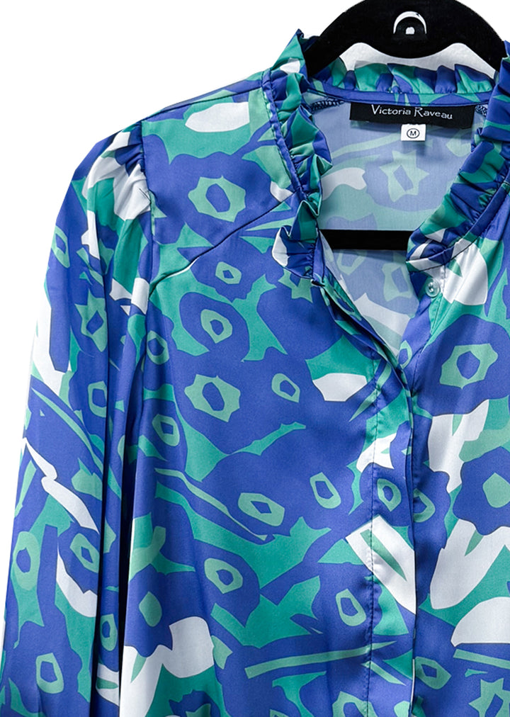 Blusa Antonia | Verde-azul