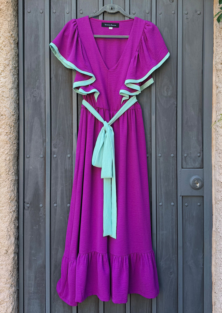 Vestido Aurora | Magenta + menta