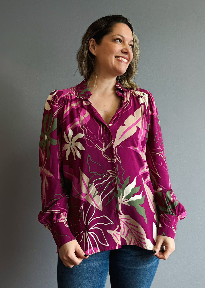 Blusa Camila | Magenta Flores