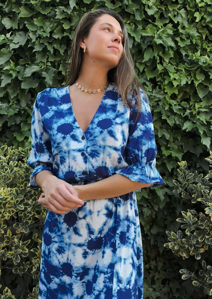 Vestido Coni | Estampado Chivori Azul