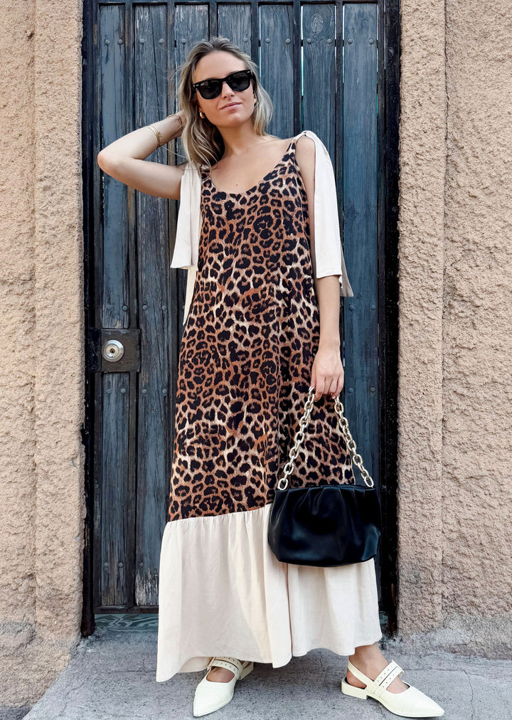 Vestido Elisa | Leopardo, arena